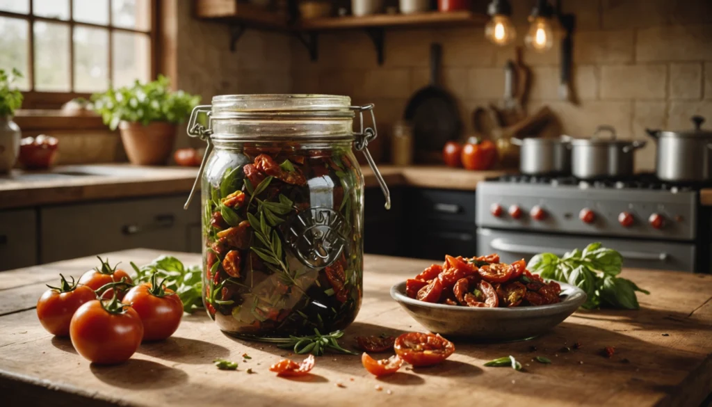 tomate séchée conserve