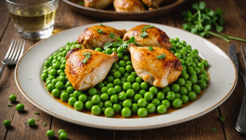 poulet au petits pois