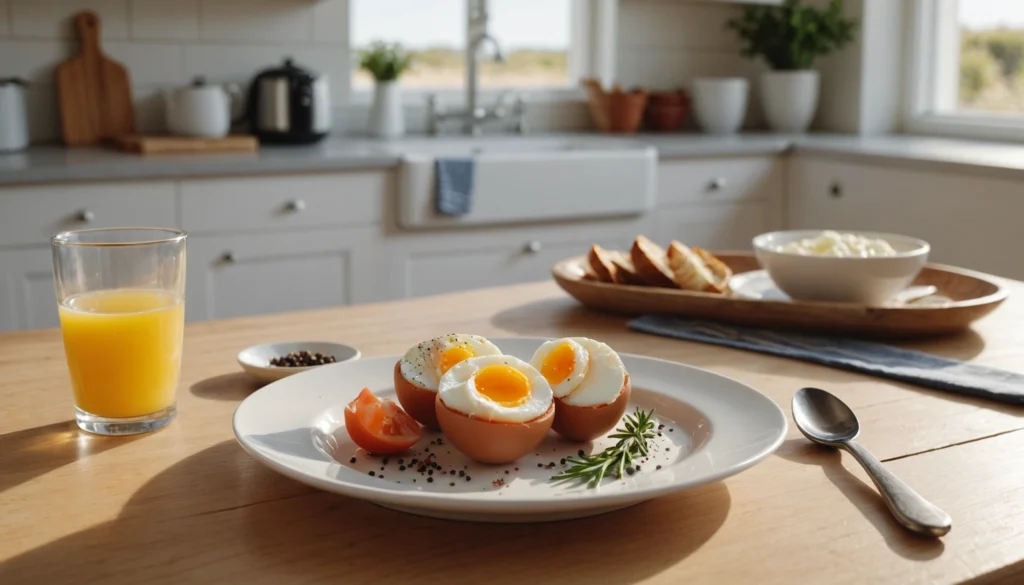 manger un oeuf dur le matin